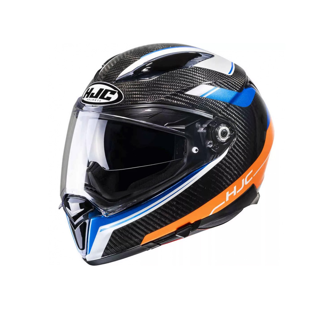 Capacete Hjc F70 Carbon Ubis Preto Azul E...