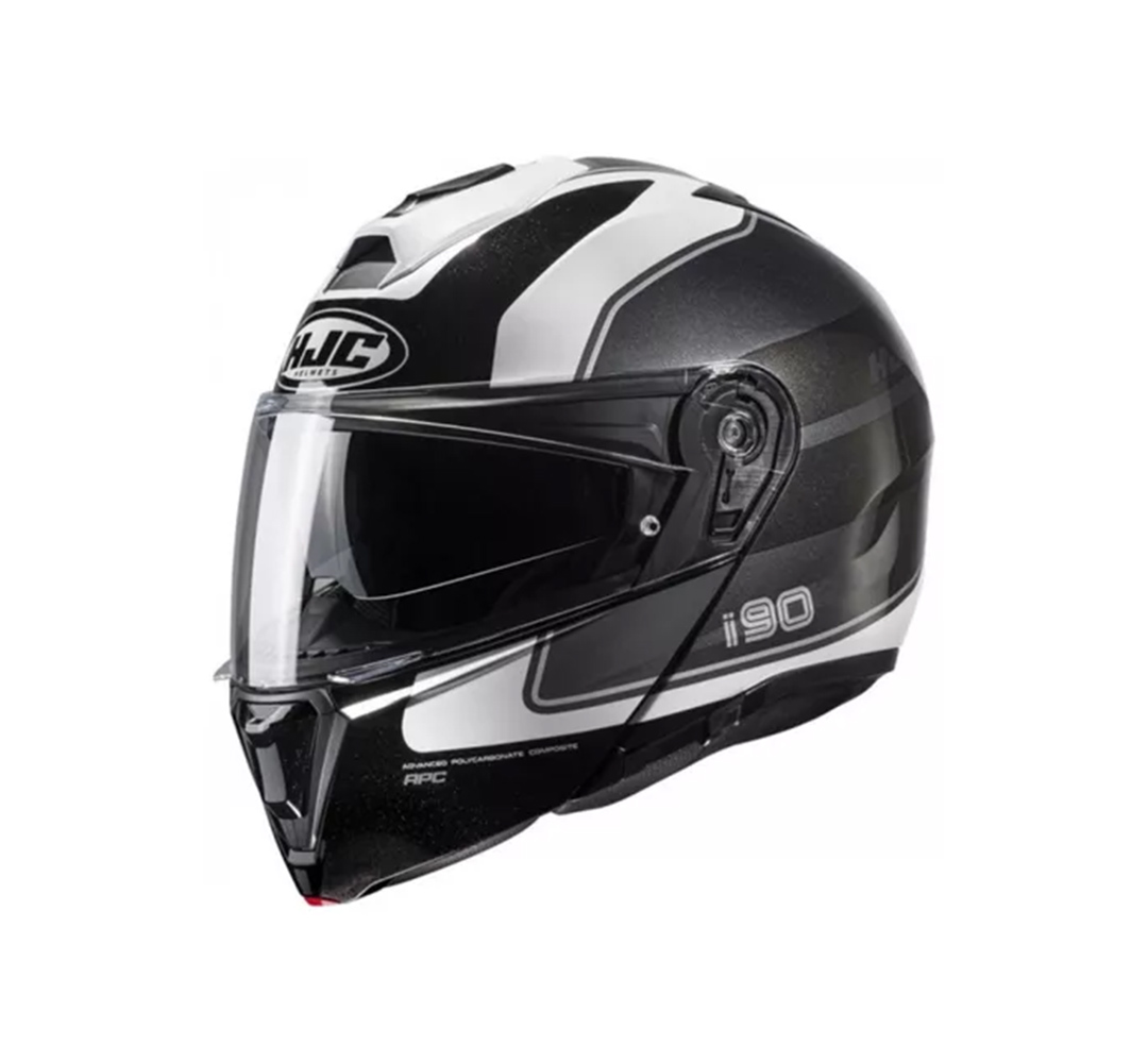 Capacete Hjc I90 Wasco  Cinza Branco E Pr...