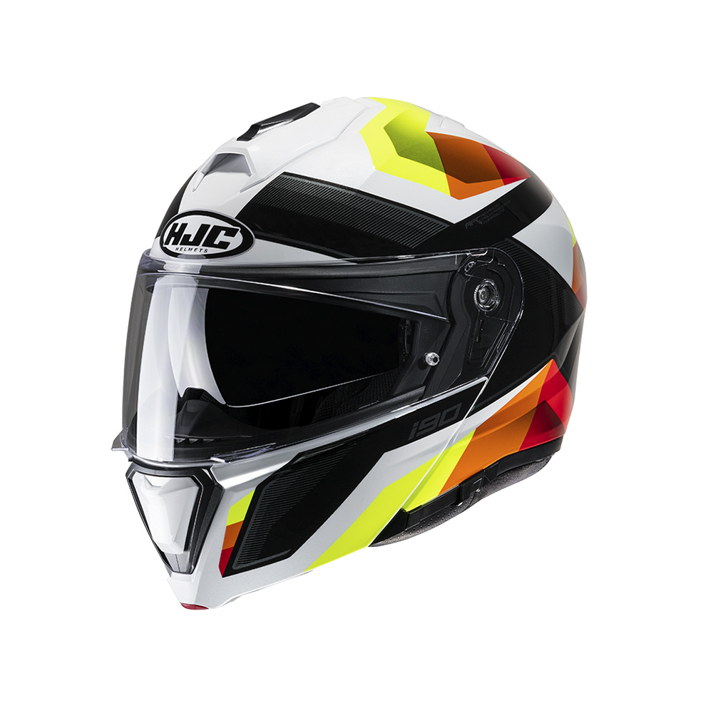 Capacete Hjc I90 Lark Amarelo Laranja Bra...